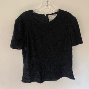 Vintage Silk Beaded Party Top